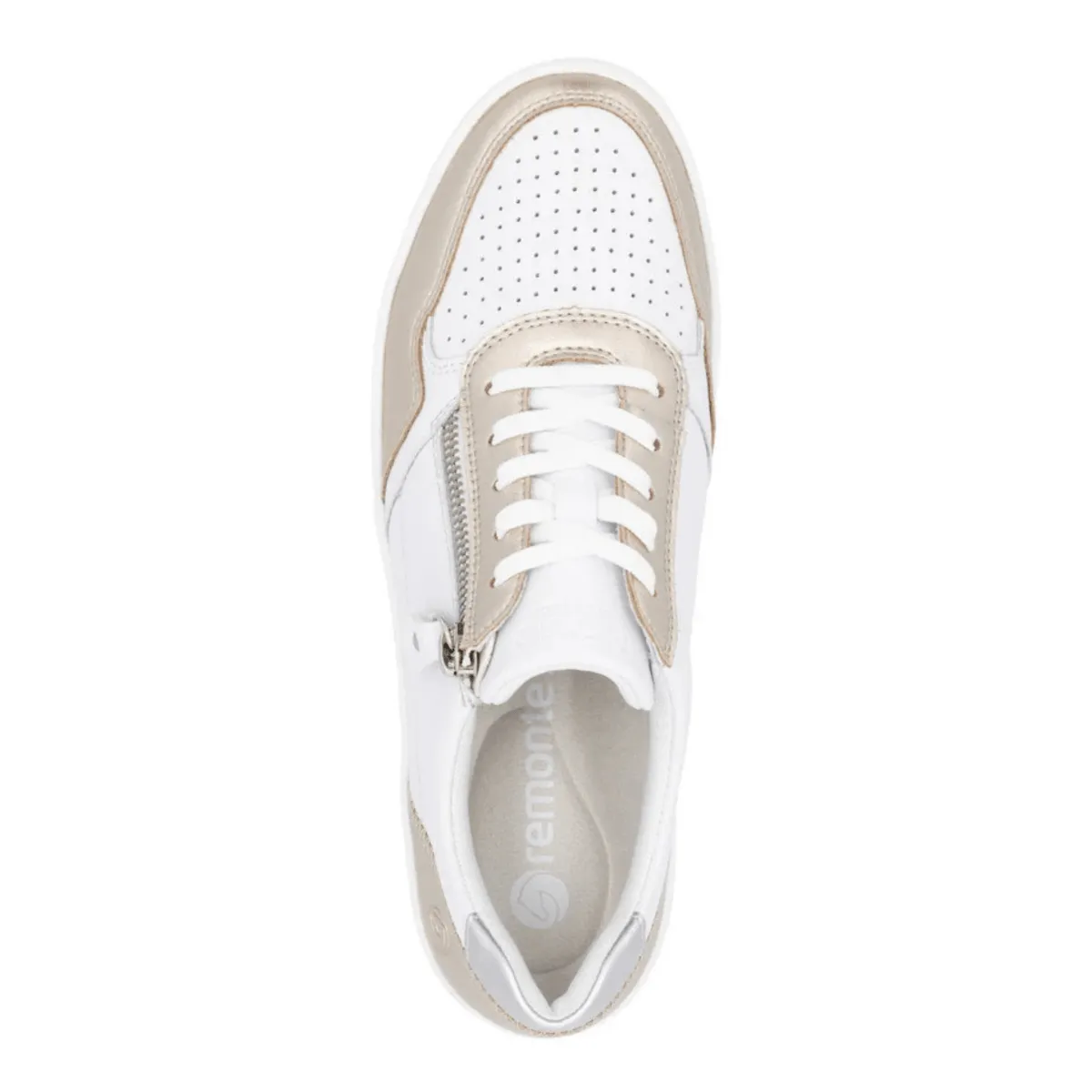 Rieker Women's Kendra D0J05-81 Pale Gold/White/Silver
