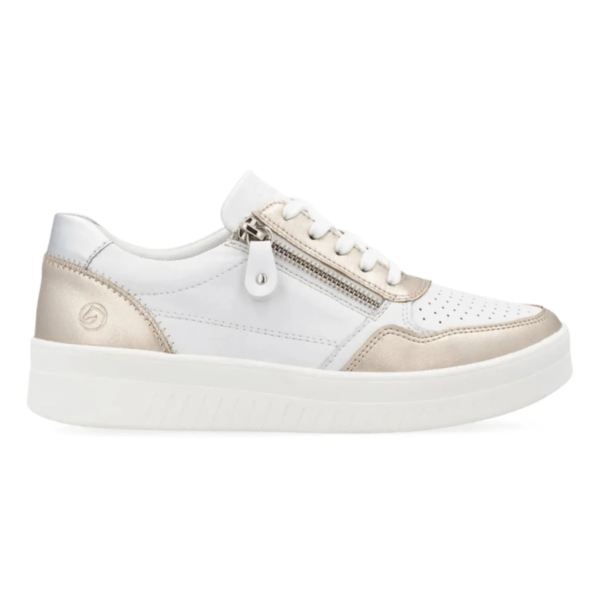 Rieker Women's Kendra D0J05-81 Pale Gold/White/Silver