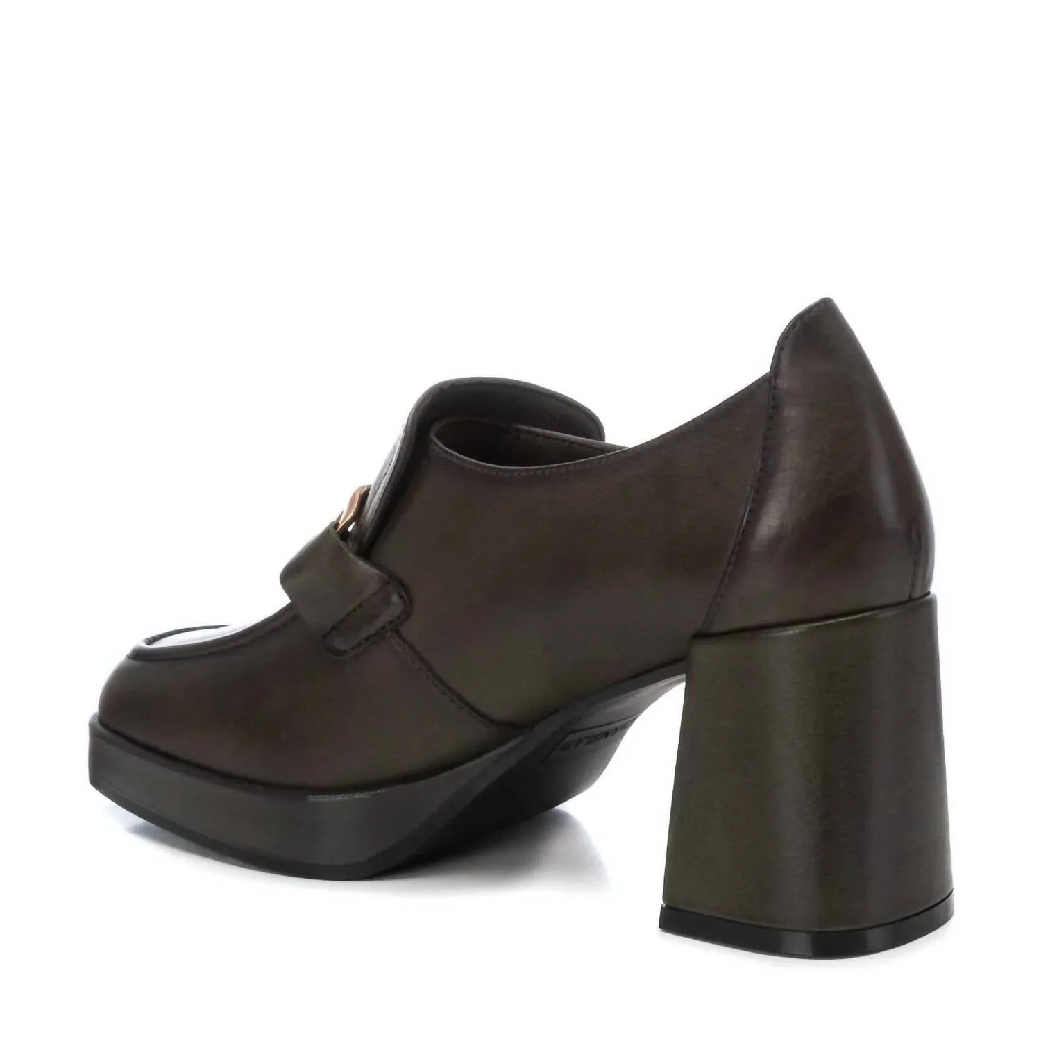 Women's Leather Moccasins In Kakhi